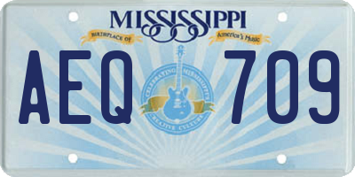 MS license plate AEQ709