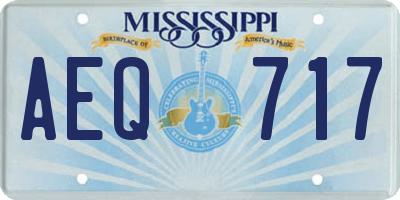 MS license plate AEQ717