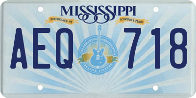 MS license plate AEQ718
