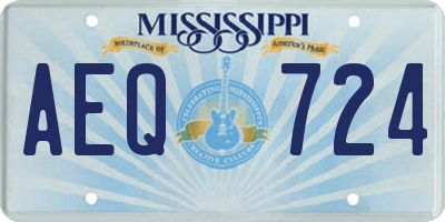 MS license plate AEQ724