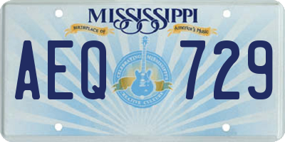 MS license plate AEQ729