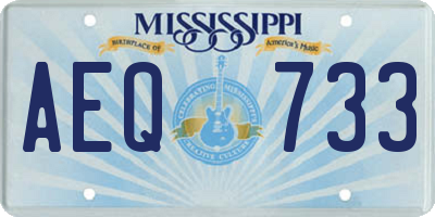 MS license plate AEQ733