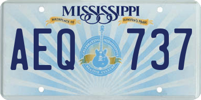 MS license plate AEQ737