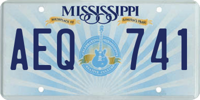 MS license plate AEQ741