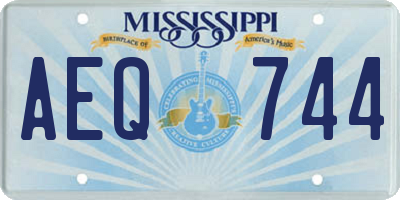 MS license plate AEQ744