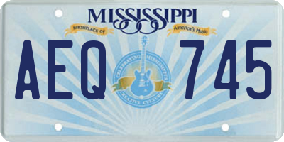 MS license plate AEQ745