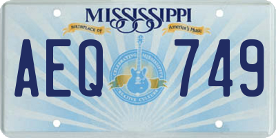 MS license plate AEQ749