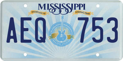 MS license plate AEQ753
