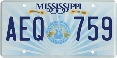 MS license plate AEQ759