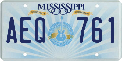 MS license plate AEQ761