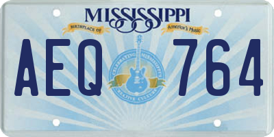 MS license plate AEQ764