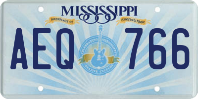 MS license plate AEQ766