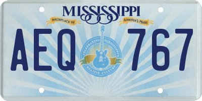 MS license plate AEQ767