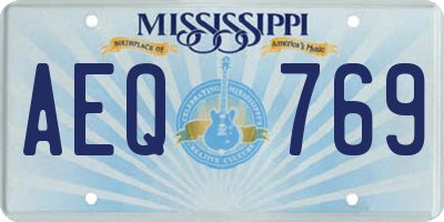 MS license plate AEQ769