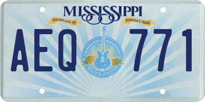 MS license plate AEQ771