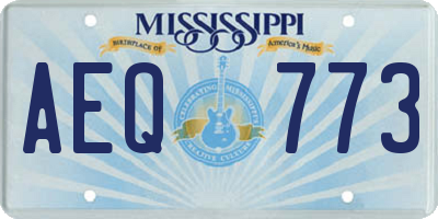 MS license plate AEQ773