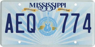 MS license plate AEQ774