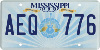 MS license plate AEQ776