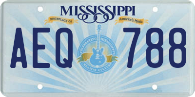 MS license plate AEQ788
