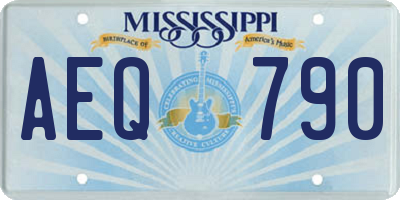 MS license plate AEQ790