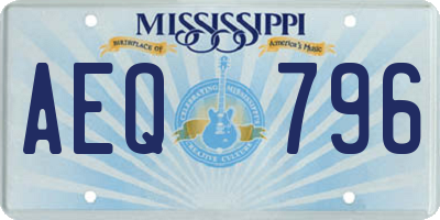 MS license plate AEQ796