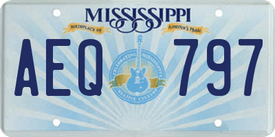 MS license plate AEQ797