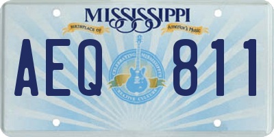 MS license plate AEQ811