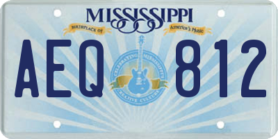 MS license plate AEQ812