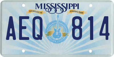 MS license plate AEQ814