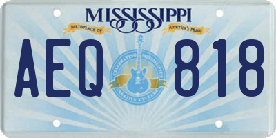 MS license plate AEQ818