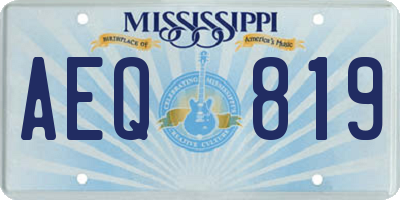 MS license plate AEQ819