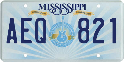 MS license plate AEQ821