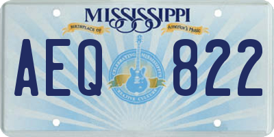 MS license plate AEQ822