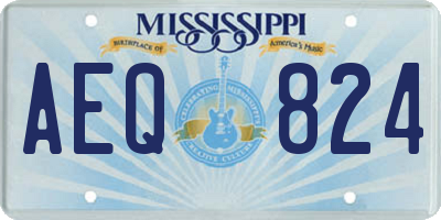 MS license plate AEQ824