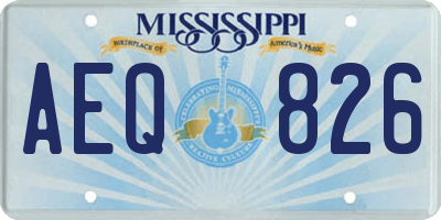 MS license plate AEQ826
