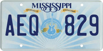 MS license plate AEQ829