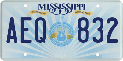 MS license plate AEQ832