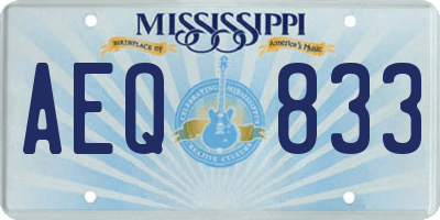 MS license plate AEQ833