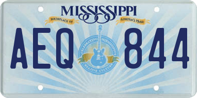 MS license plate AEQ844