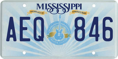 MS license plate AEQ846