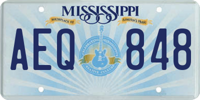 MS license plate AEQ848