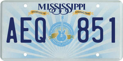 MS license plate AEQ851