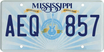 MS license plate AEQ857
