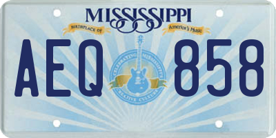 MS license plate AEQ858