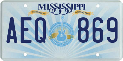 MS license plate AEQ869