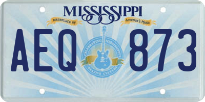 MS license plate AEQ873