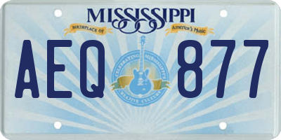 MS license plate AEQ877