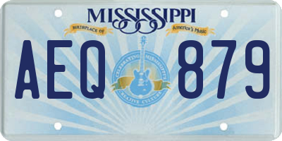 MS license plate AEQ879