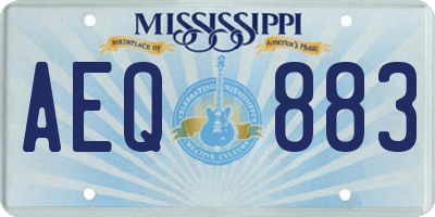 MS license plate AEQ883