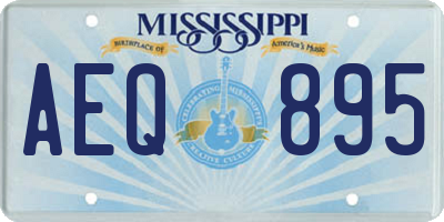 MS license plate AEQ895